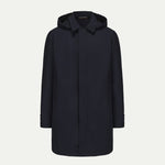 HAMILTON & HAYES 3/4 WINTER RAIN COAT IN NAVY - Emporio