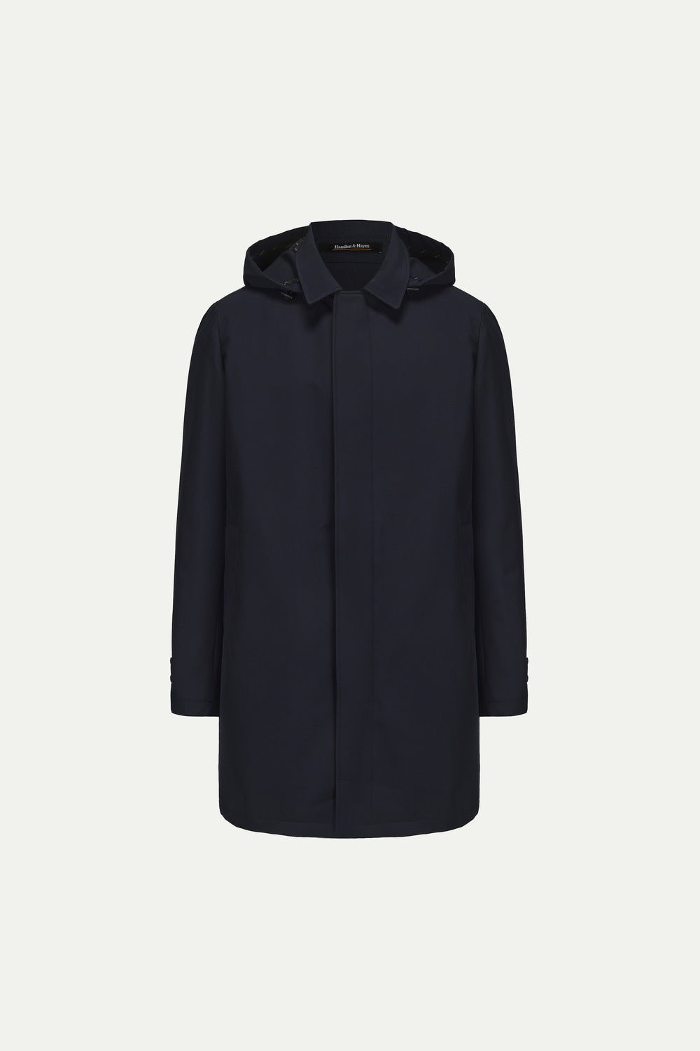 HAMILTON & HAYES 3/4 WINTER RAIN COAT IN NAVY - Emporio