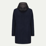 HAMILTON & HAYES 3/4 WOOL WINTER COAT IN NAVY - Emporio