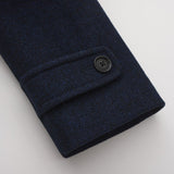 HAMILTON & HAYES 3/4 WOOL WINTER COAT IN NAVY - Emporio