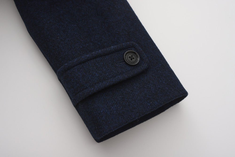 HAMILTON & HAYES 3/4 WOOL WINTER COAT IN NAVY - Emporio