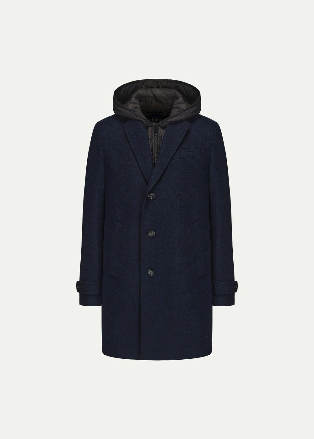 HAMILTON & HAYES 3/4 WOOL WINTER COAT IN NAVY - Emporio