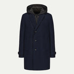 HAMILTON & HAYES 3/4 WOOL WINTER COAT IN NAVY - Emporio