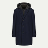 HAMILTON & HAYES 3/4 WOOL WINTER COAT IN NAVY - Emporio