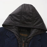 HAMILTON & HAYES 3/4 WOOL WINTER COAT IN NAVY - Emporio