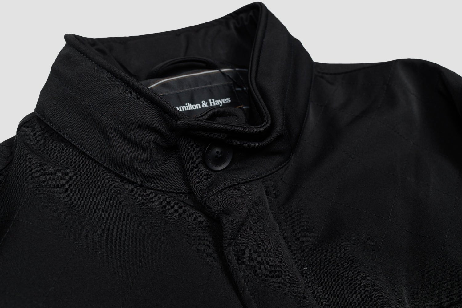 HAMILTON & HAYES "CLEVELYS" RAIN COAT IN BLACK - Emporio