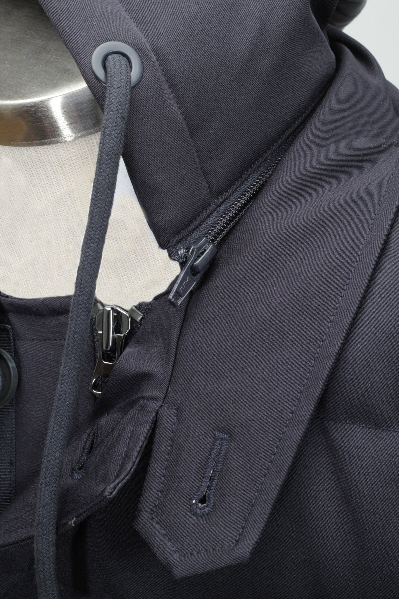 H&H QUILTED DOWN COAT IN NAVY - Emporio