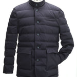 H&H QUILTED DOWN COAT IN NAVY - Emporio