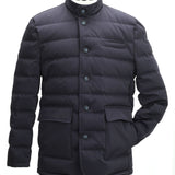 H&H QUILTED DOWN COAT IN NAVY - Emporio