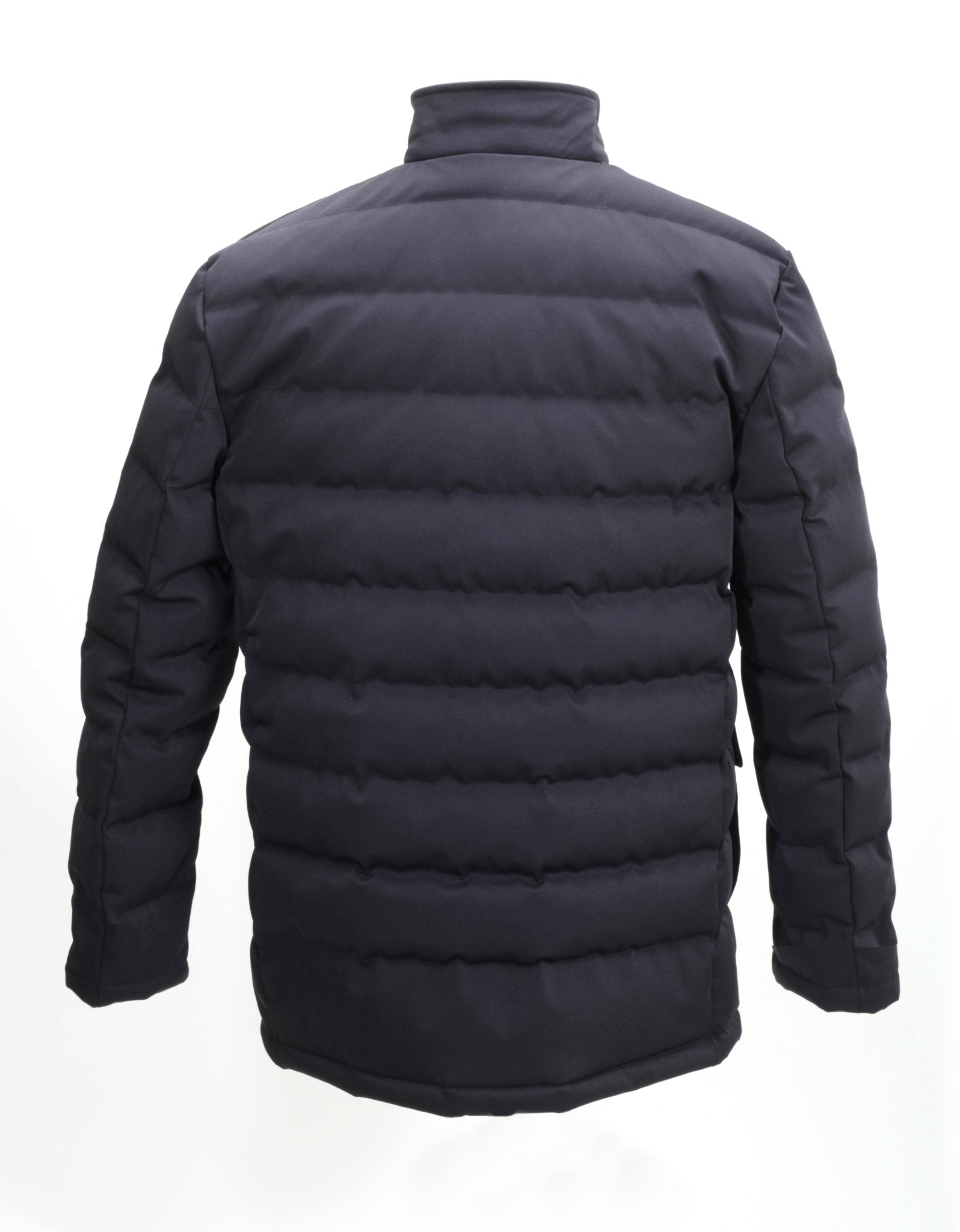 H&H QUILTED DOWN COAT IN NAVY - Emporio