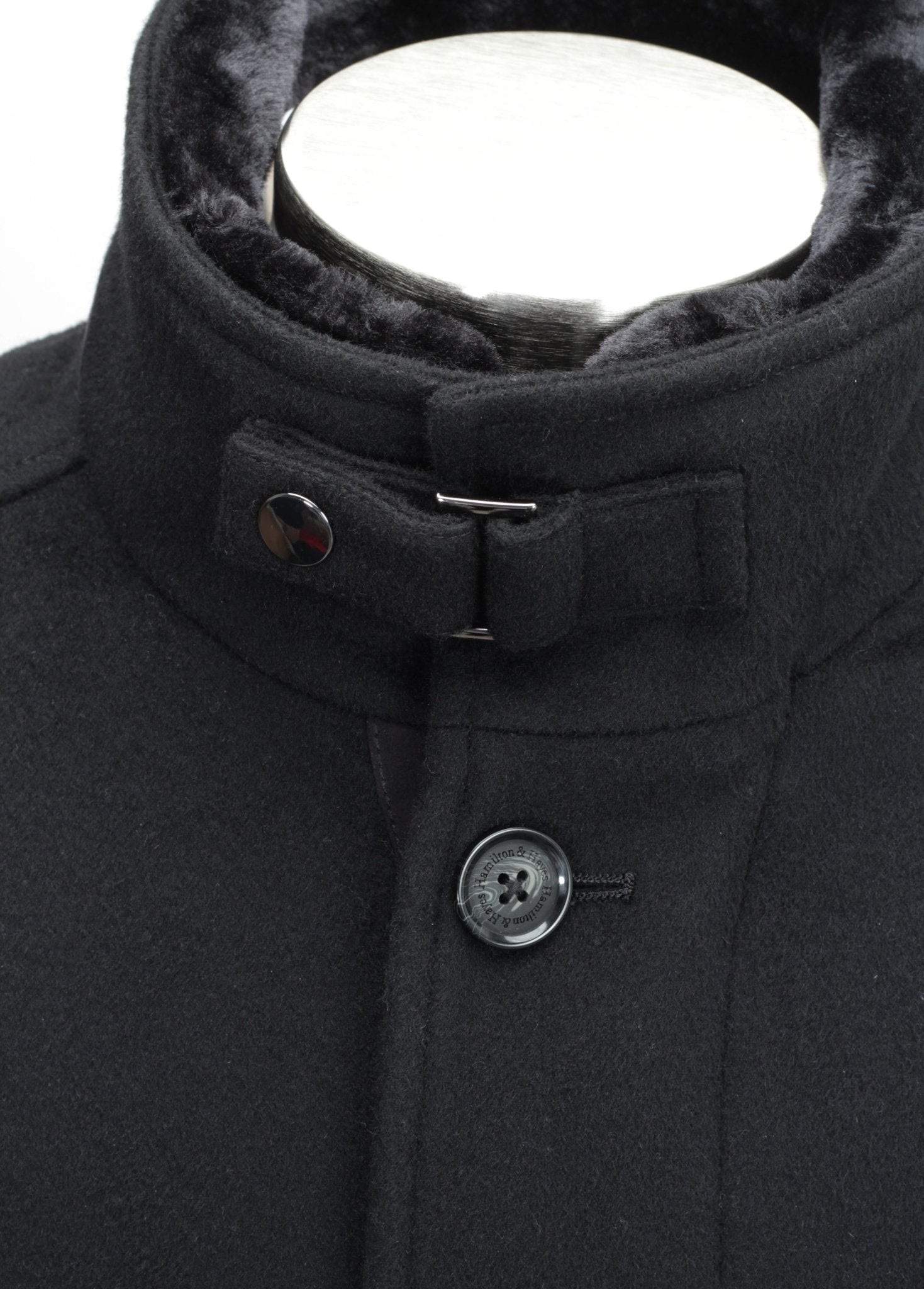 H&H WOOL DOWN COAT IN BLACK - Emporio