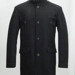 H&H WOOL DOWN COAT IN BLACK - Emporio