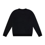 MERINO WOOL HONEYCOMB CREW NECK IN DARK GREY - Emporio