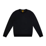 MERINO WOOL HONEYCOMB CREW NECK IN DARK GREY - Emporio