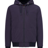 MXM FAUX FUR FULL ZIP SWEATER IN NAVY - Emporio