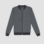 MXM FULL ZIP BASEBALL JACKET IN HEADTHERED GREY - Emporio