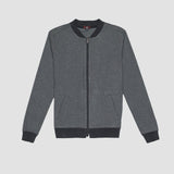 MXM FULL ZIP BASEBALL JACKET IN HEADTHERED GREY - Emporio