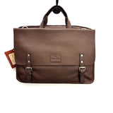 NARDELI LEATHER LAPTOP BAG IN BROWN - Emporio