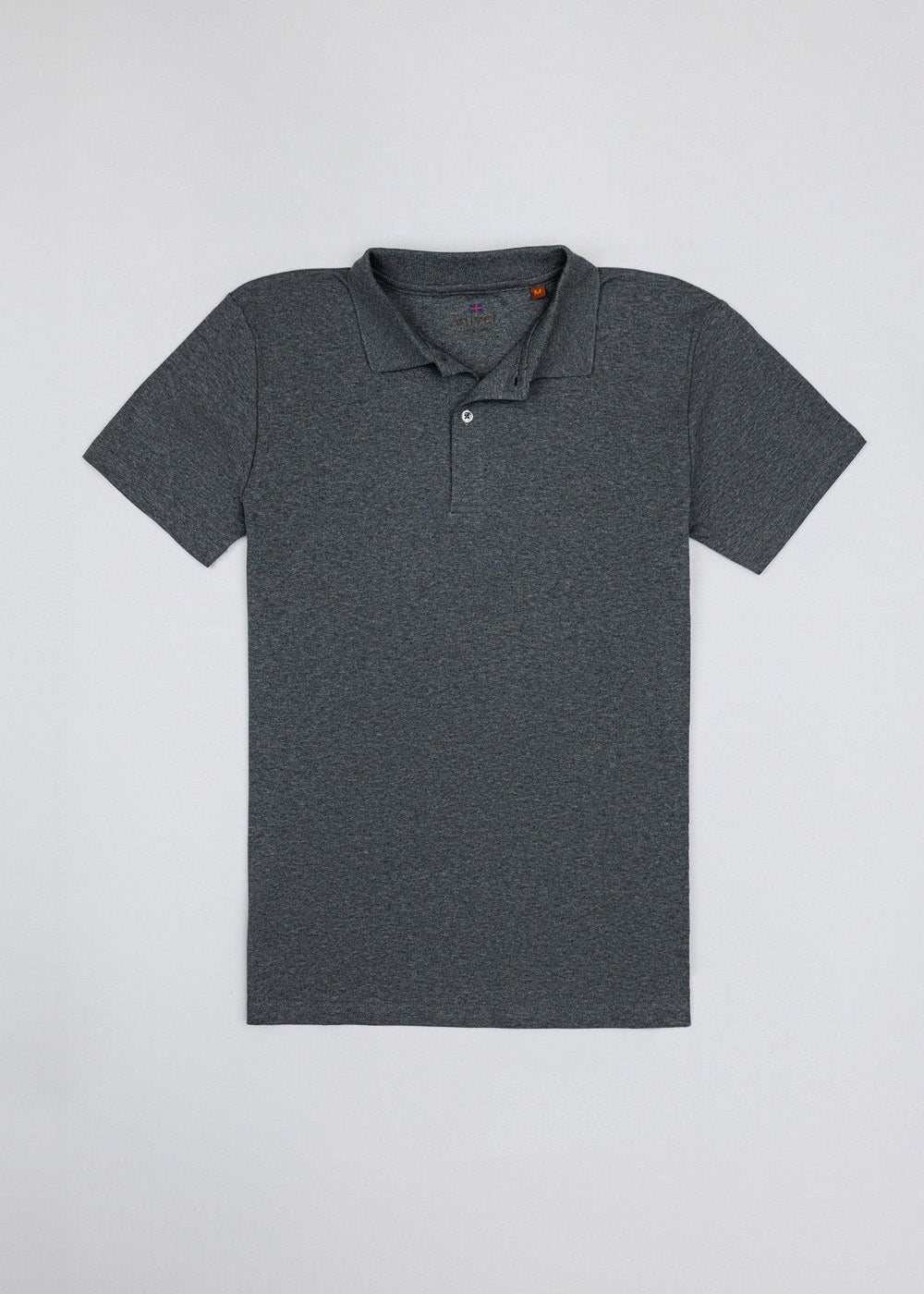 OLIVER 3 BUTTON POLO IN CHARCOAL - Emporio