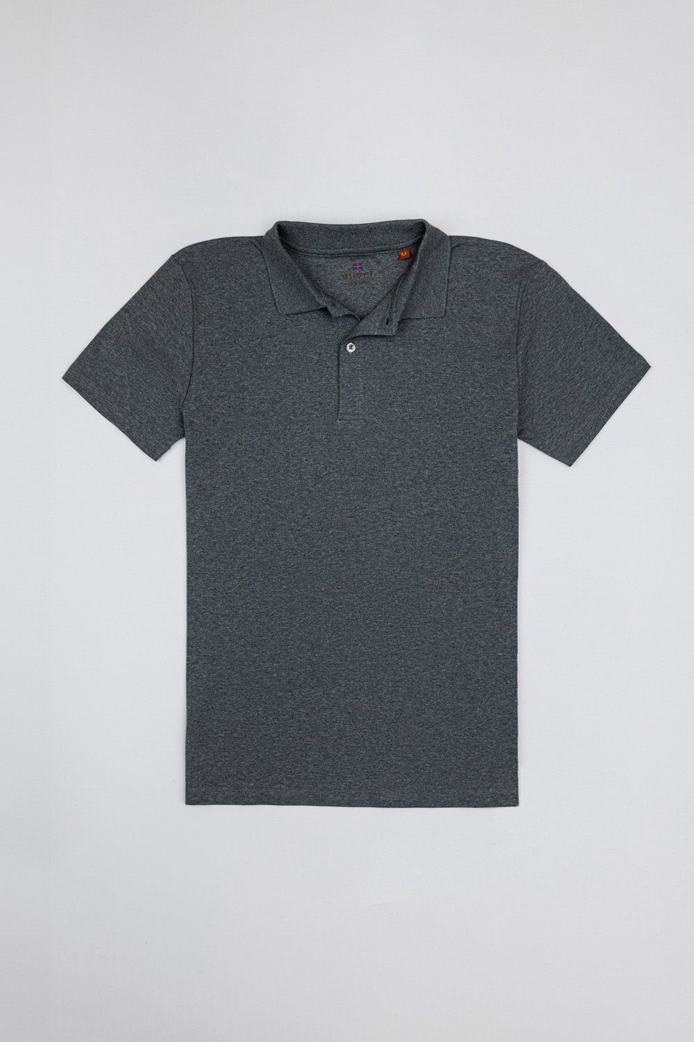 OLIVER 3 BUTTON POLO IN CHARCOAL - Emporio