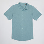 OLIVER FULL BUTTON POLO IN AQUA GREENE - Emporio