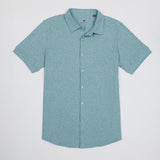 OLIVER FULL BUTTON POLO IN AQUA GREENE - Emporio