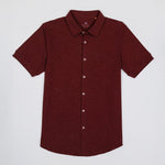 OLIVER FULL BUTTON POLO IN BURGUNDY - Emporio