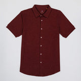 OLIVER FULL BUTTON POLO IN BURGUNDY - Emporio