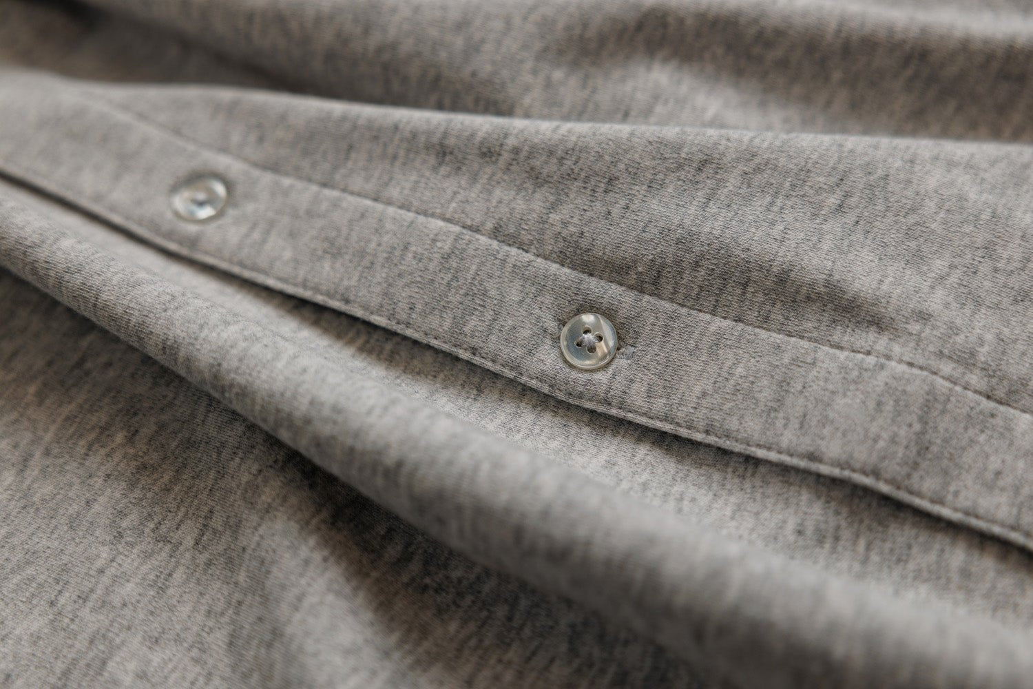 OLIVER FULL BUTTON POLO IN GREY - Emporio