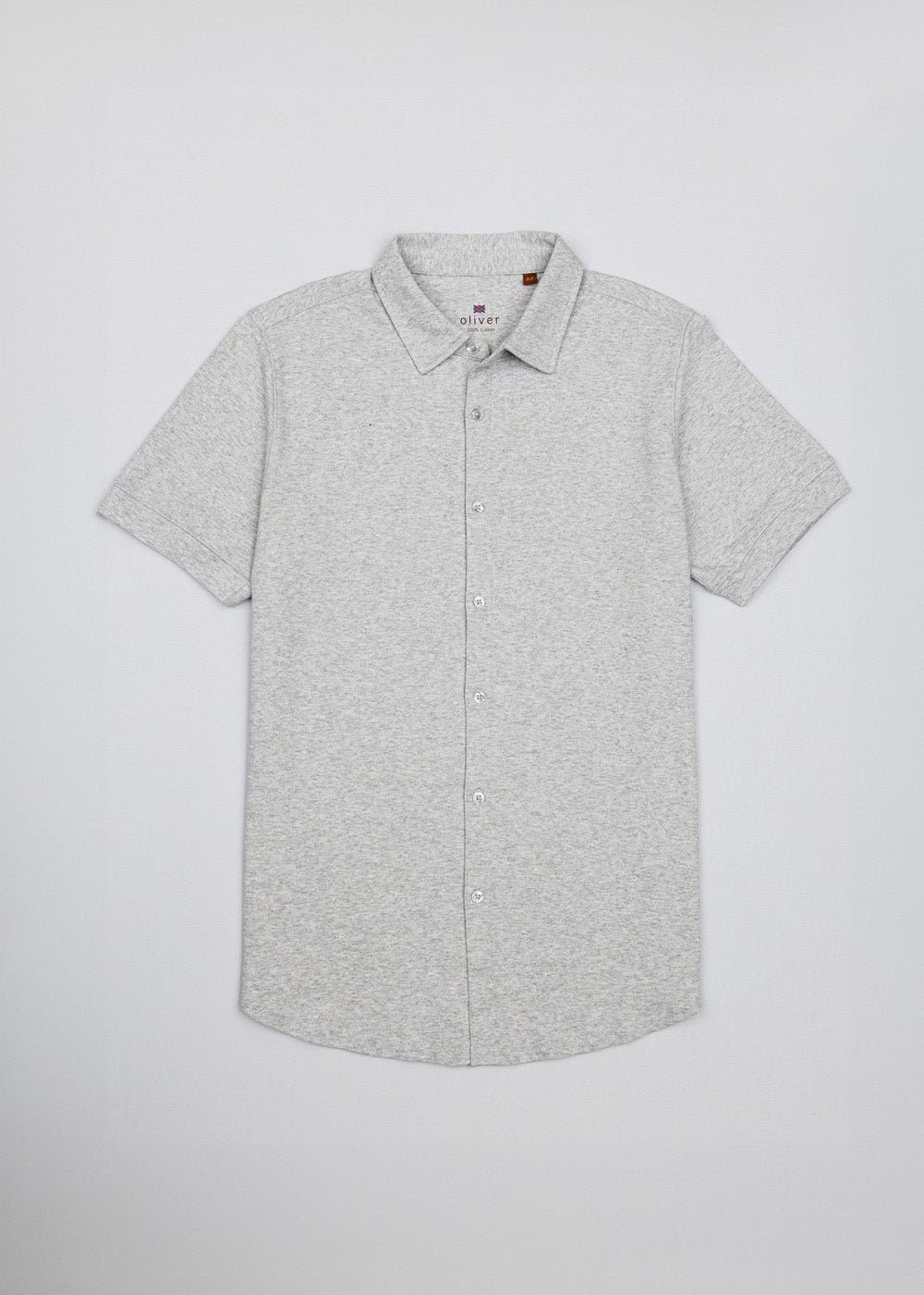 OLIVER FULL BUTTON POLO IN GREY - Emporio