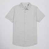 OLIVER FULL BUTTON POLO IN GREY - Emporio