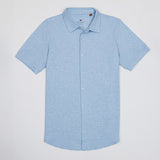 OLIVER FULL BUTTON POLO IN LAKE BLUE - Emporio