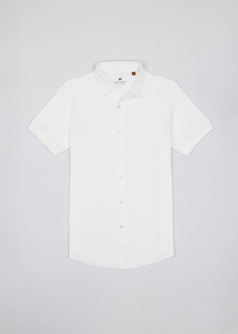 OLIVER FULL BUTTON POLO IN WHITE - Emporio