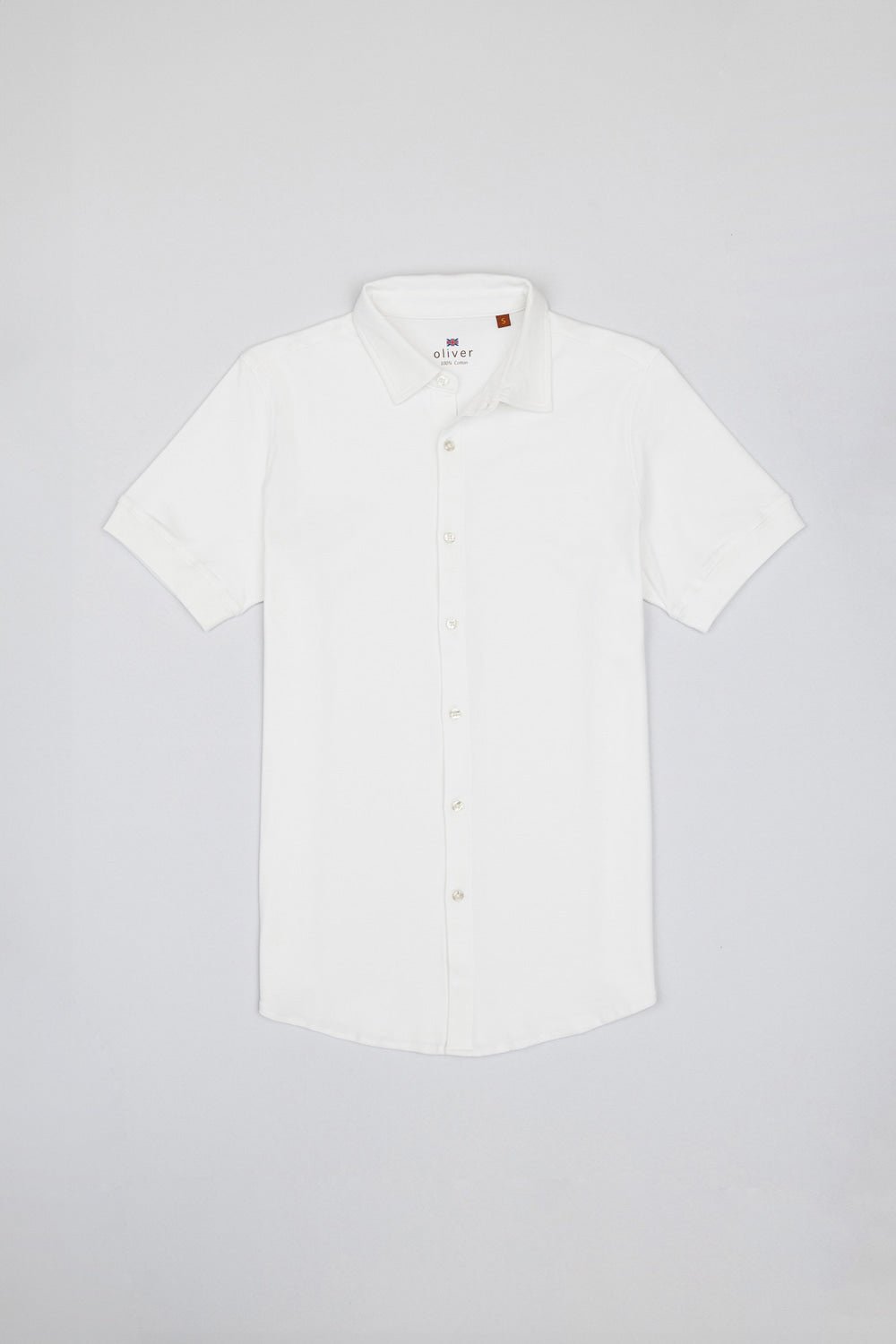 OLIVER FULL BUTTON POLO IN WHITE - Emporio