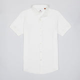 OLIVER FULL BUTTON POLO IN WHITE - Emporio