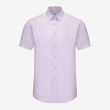 OLIVER LINEN POLO IN VIOLET - Emporio