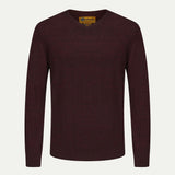 RAFFAELLO V - NECK SWEATER IN MULBERRY - Emporio