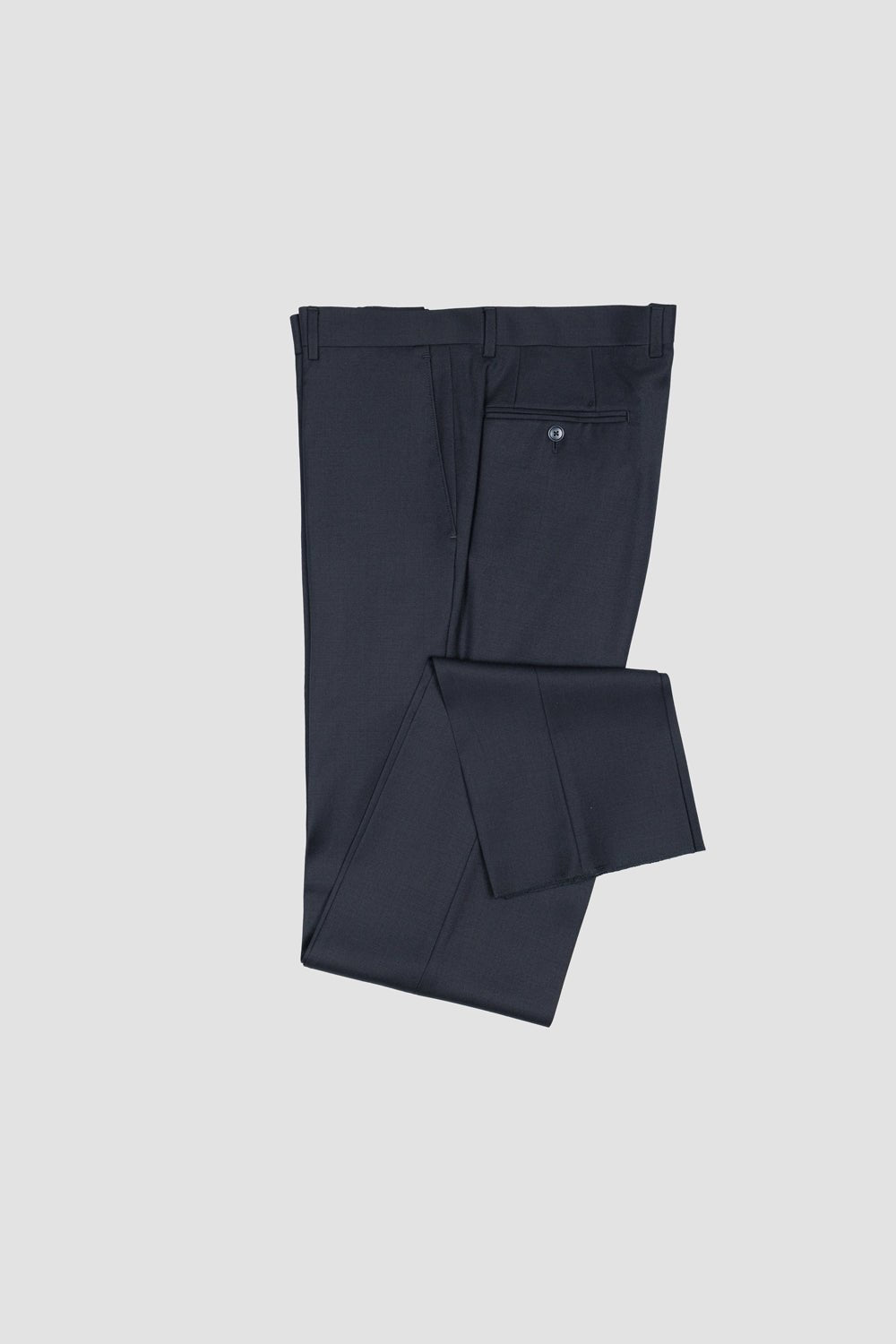 REGULAR FIT ALESSO WOOL DRESS PANT IN NAVY - Emporio