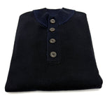 RICHARD DEL TORO 1/2 BUTTON MELANGE IN HEATHERED NAVY - Emporio