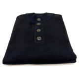 RICHARD DEL TORO 1/2 BUTTON MELANGE IN HEATHERED NAVY - Emporio
