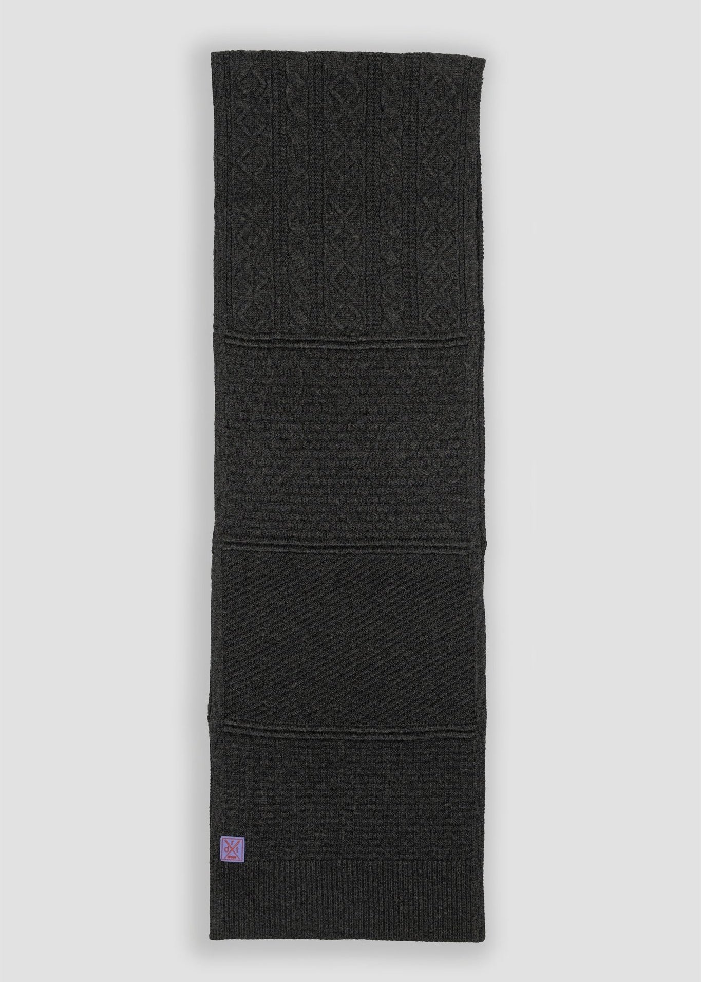 RICHARD DEL TORO KNITTED WOOL SCARF IN CHARCOAL - Emporio