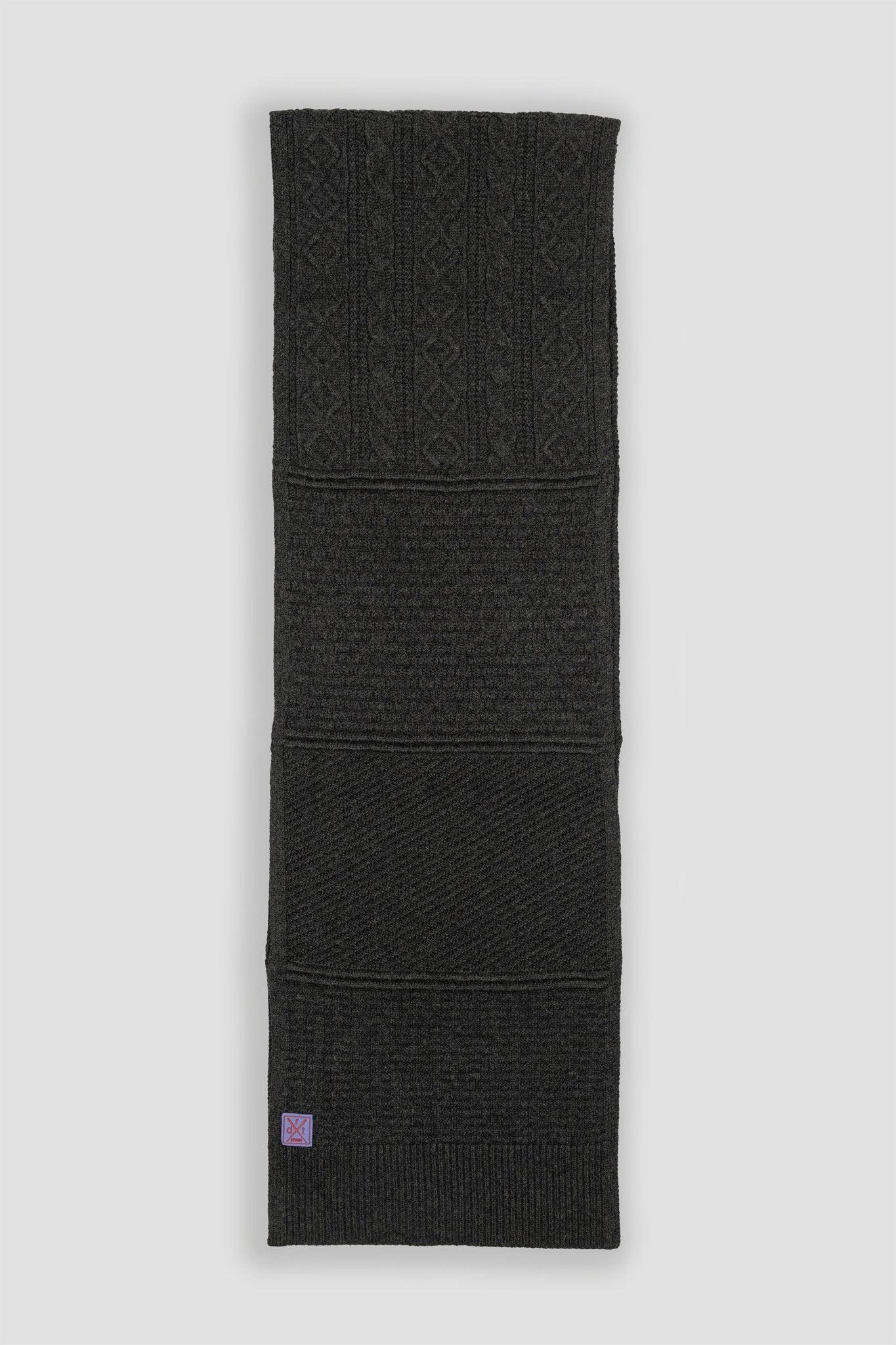 RICHARD DEL TORO KNITTED WOOL SCARF IN CHARCOAL - Emporio