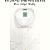 SOLID WHITE OLIVER STRETCH SHIRT - Emporio