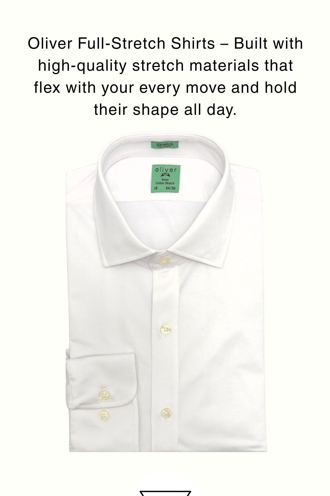 SOLID WHITE OLIVER STRETCH SHIRT - Emporio