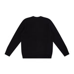 TEXTURED COTTON CREW IN BLACK - Emporio