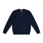 TEXTURED COTTON CREW IN NAVY - Emporio