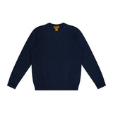 TEXTURED COTTON CREW IN NAVY - Emporio
