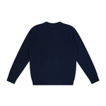 TEXTURED COTTON CREW IN NAVY - Emporio
