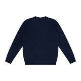 TEXTURED COTTON CREW IN NAVY - Emporio