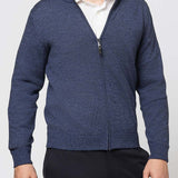 Raffaello Full Zip Sweater- "Blue Marble" - Emporio